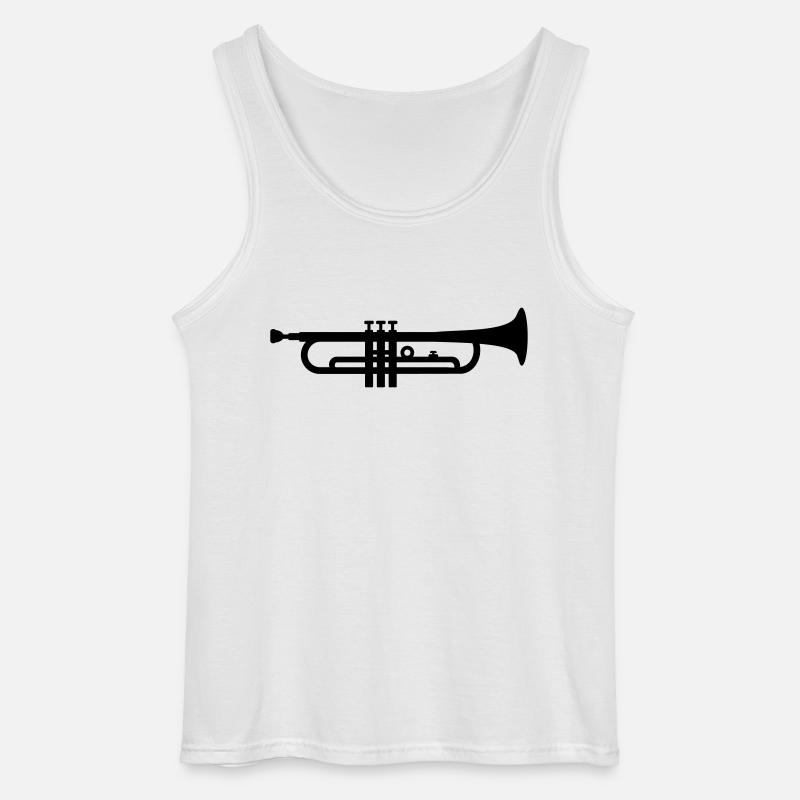Trompete - Gildan Männer Tank Top - Weiß