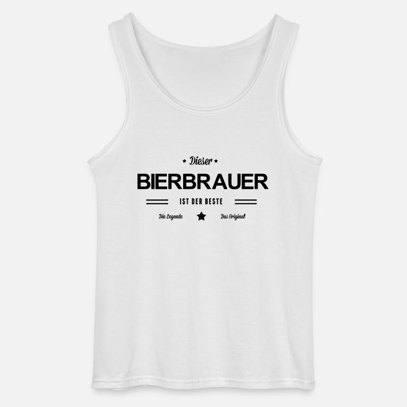 Bester Bierbrauer - Gildan Männer Tank Top - Weiß