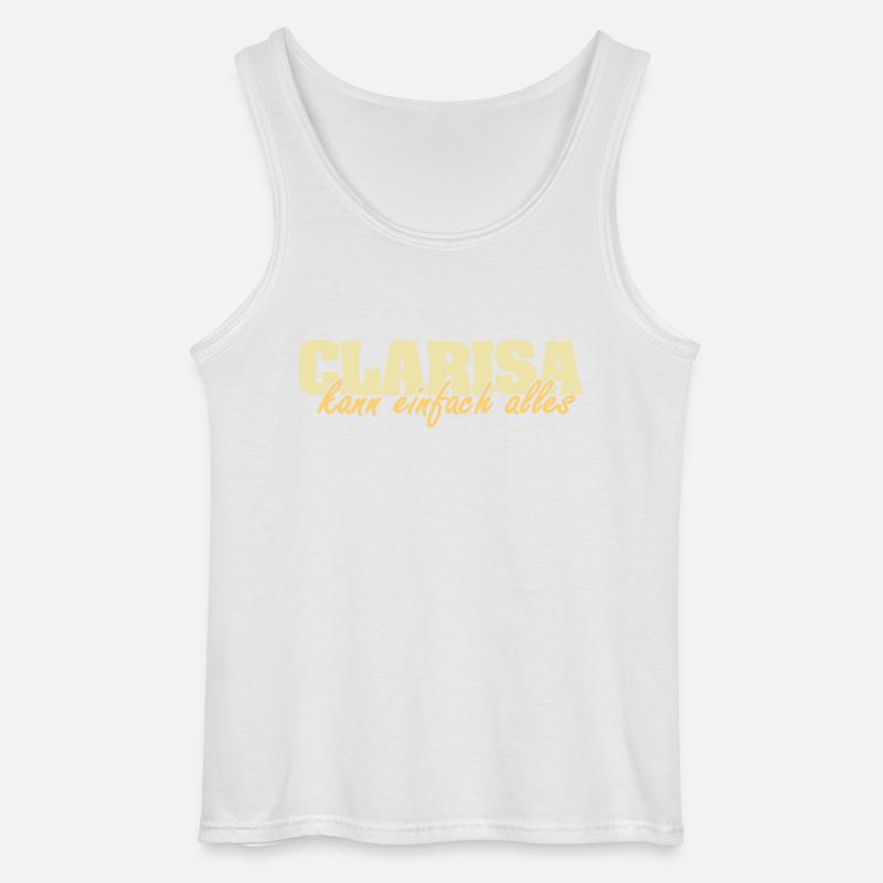 Frau Clarisa - Gildan Männer Tank Top - Weiß
