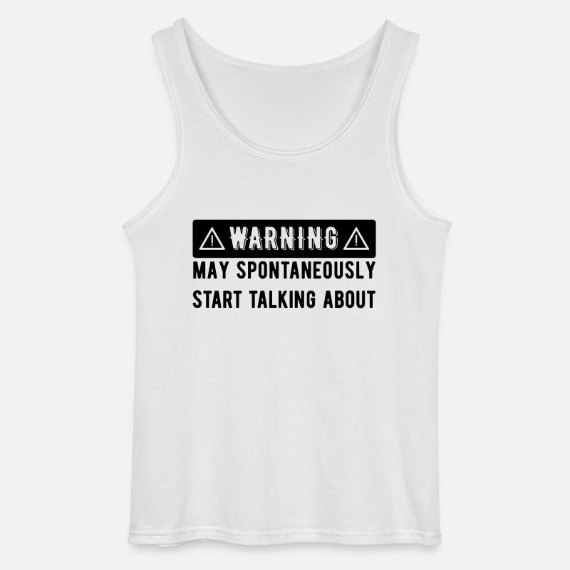 warning - Gildan Männer Tank Top - Weiß