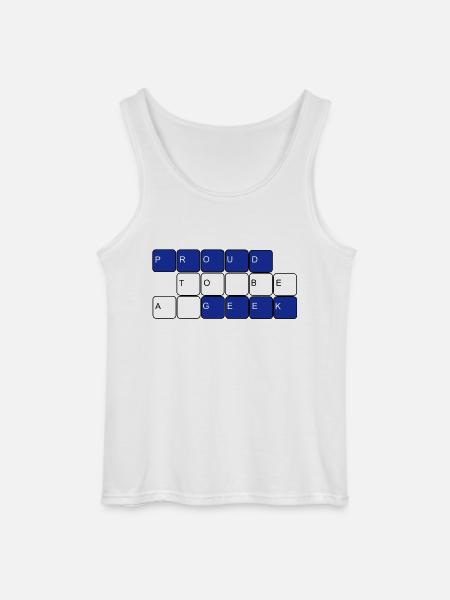 I'am en nørd, jeg er en nørd, freak, nørd, nørd, - Gildan tanktop til mænd - hvid