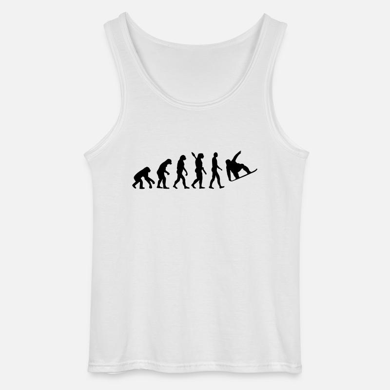 Evolution Snowboard - Gildan Männer Tank Top - Weiß