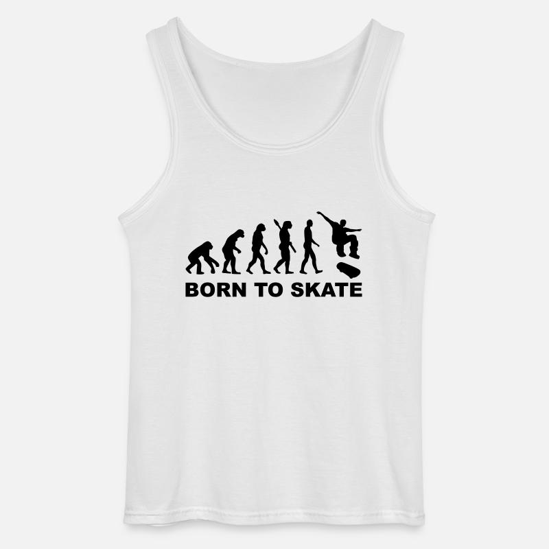 Evolution Skateboard - Gildan Männer Tank Top - Weiß