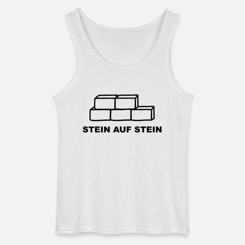 Stein auf Stein - Gildan Männer Tank Top - Weiß