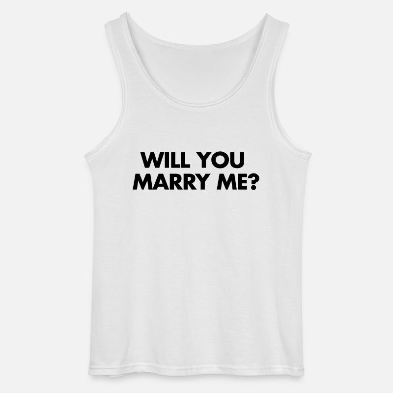 Marry Me - Gildan Männer Tank Top - Weiß