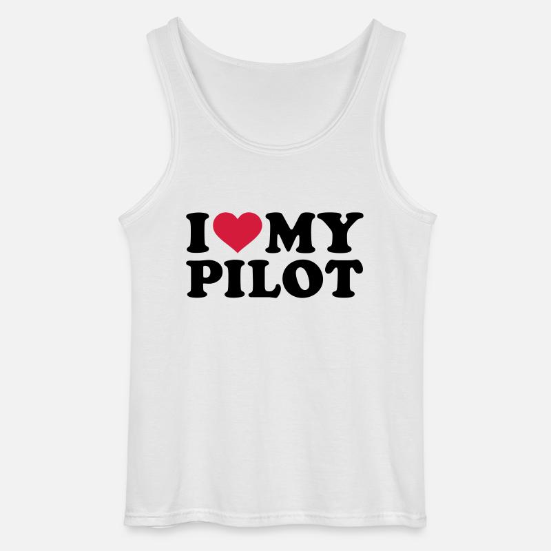 Pilot - Gildan Männer Tank Top - Weiß