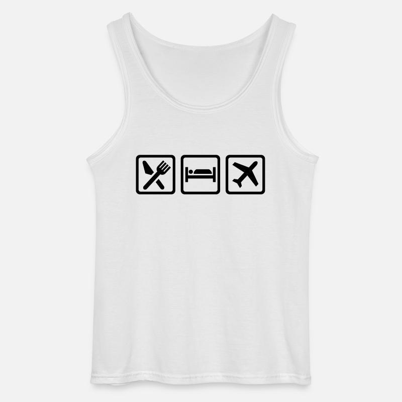 Flugzeug - Gildan Männer Tank Top - Weiß