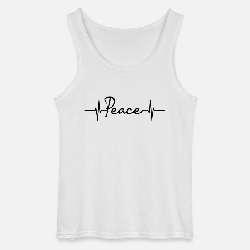 Peace - Gildan Männer Tank Top - Weiß