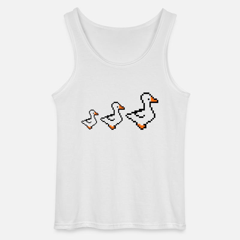 pixel enten - Gildan Männer Tank Top - Weiß