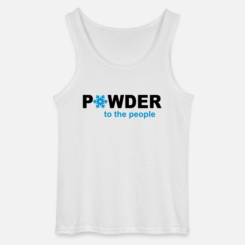 Ski - Gildan Männer Tank Top - Weiß