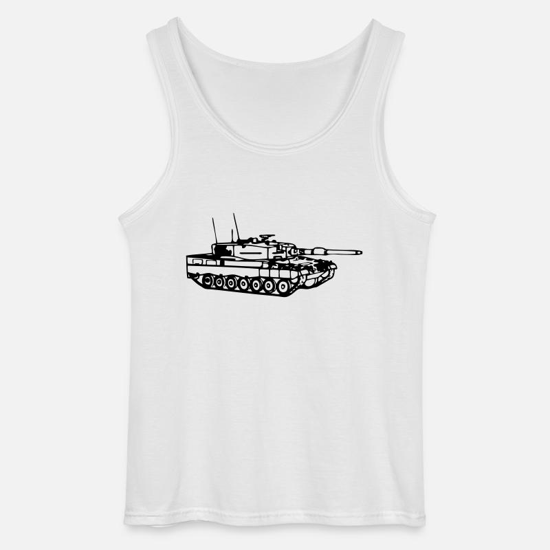 Panzer Leopard 2 - Gildan Männer Tank Top - Weiß