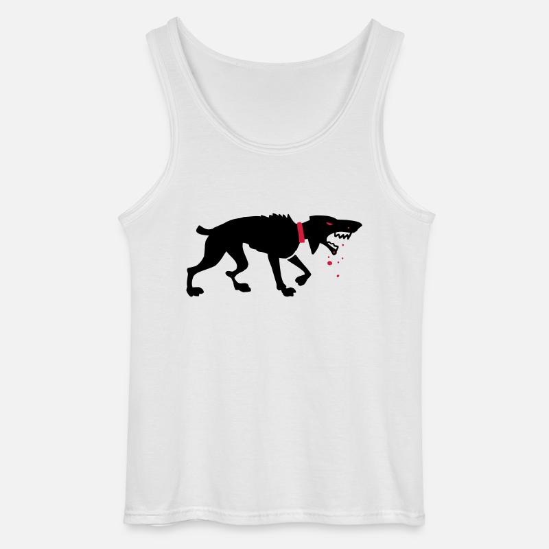 Bissiger Köter - Gildan Männer Tank Top - Weiß