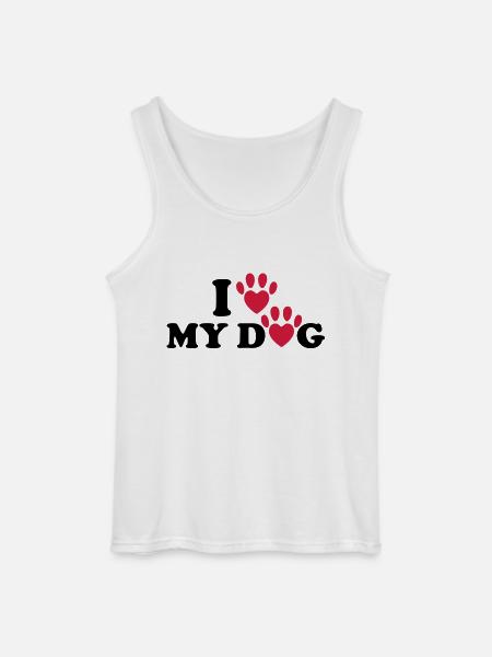 i_love_mz_dog_f2 - Gildan Men’s Tank Top - white
