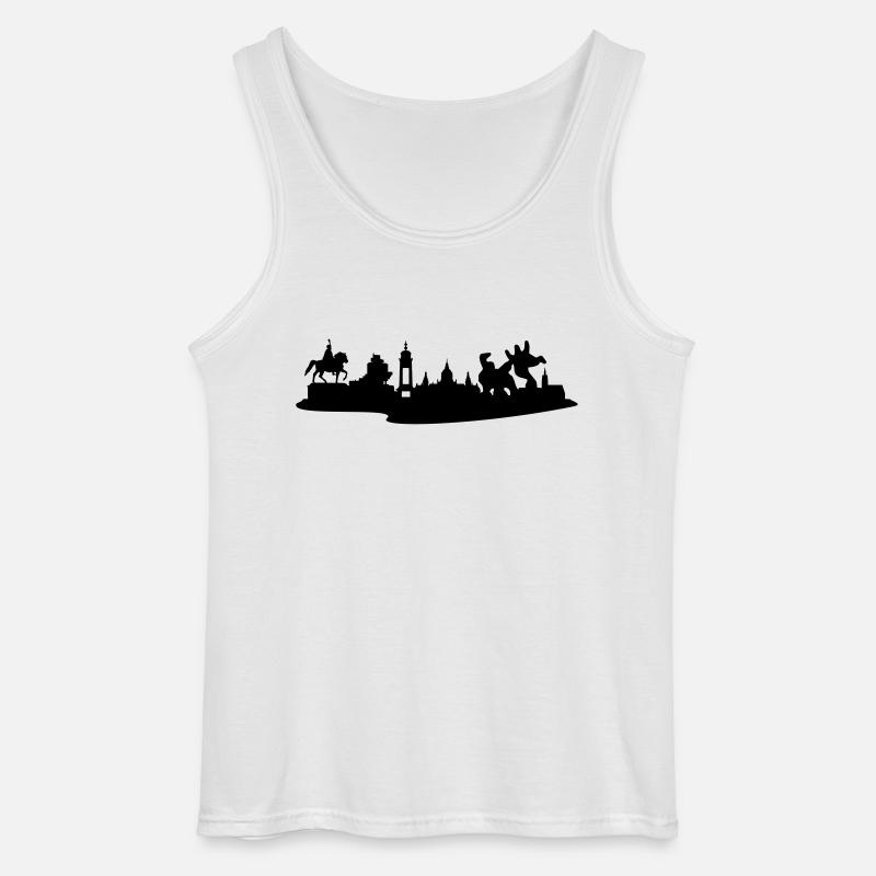 Hannover // Skyline // Silhouette // Skylineshirt - Gildan Männer Tank Top - Weiß