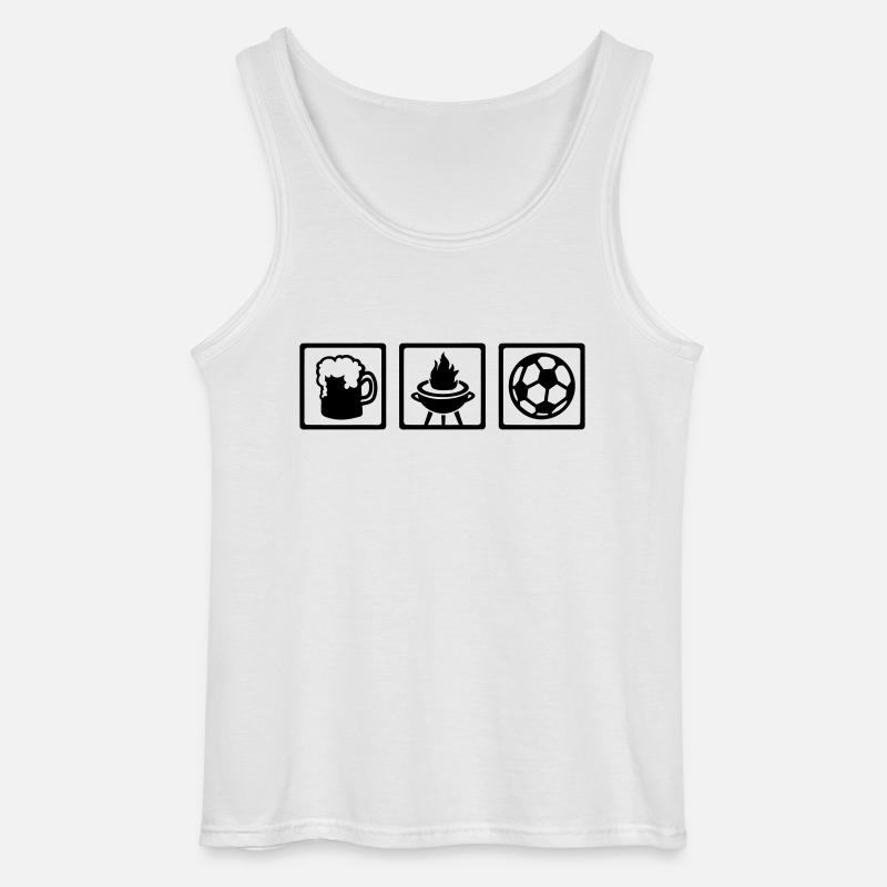 Grillen - Gildan Männer Tank Top - Weiß