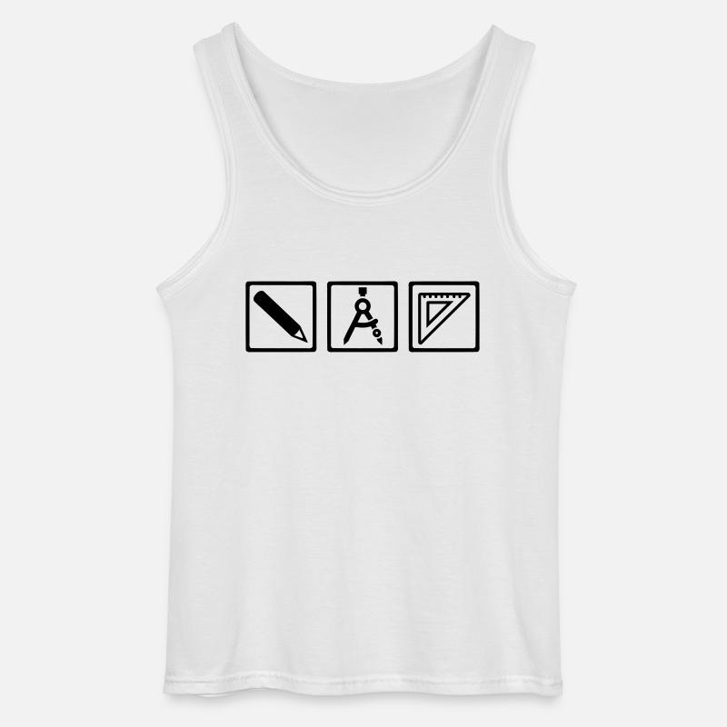 Architect - Gildan Men’s Tank Top - white