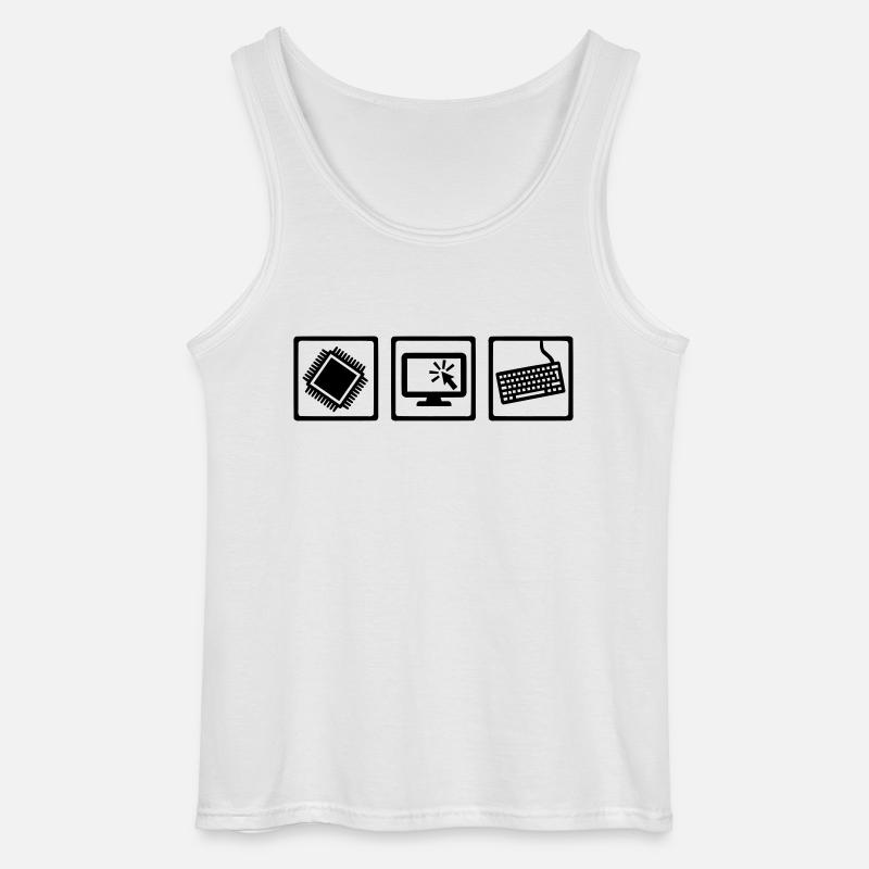 Programmer - Gildan Men’s Tank Top - white