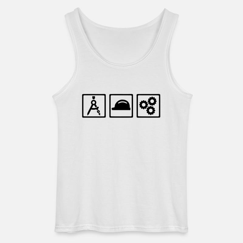 Ingenieur - Gildan Männer Tank Top - Weiß