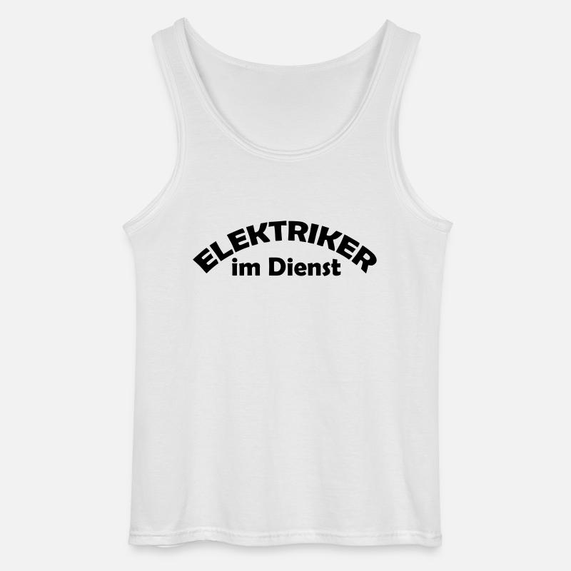 elektriker im dienst - Gildan Männer Tank Top - Weiß