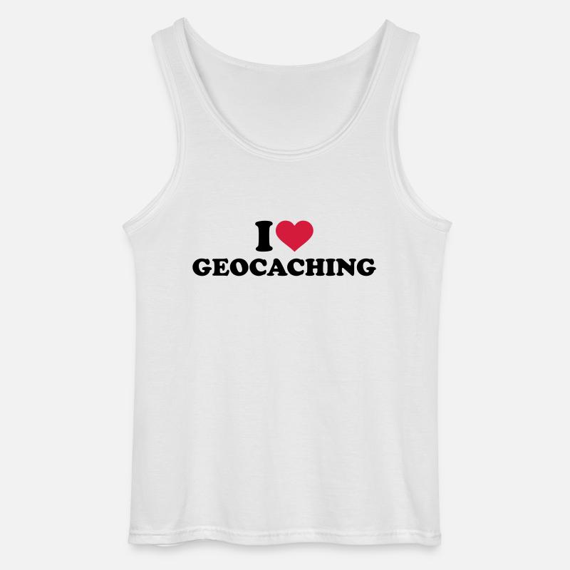Geocaching - Gildan Männer Tank Top - Weiß