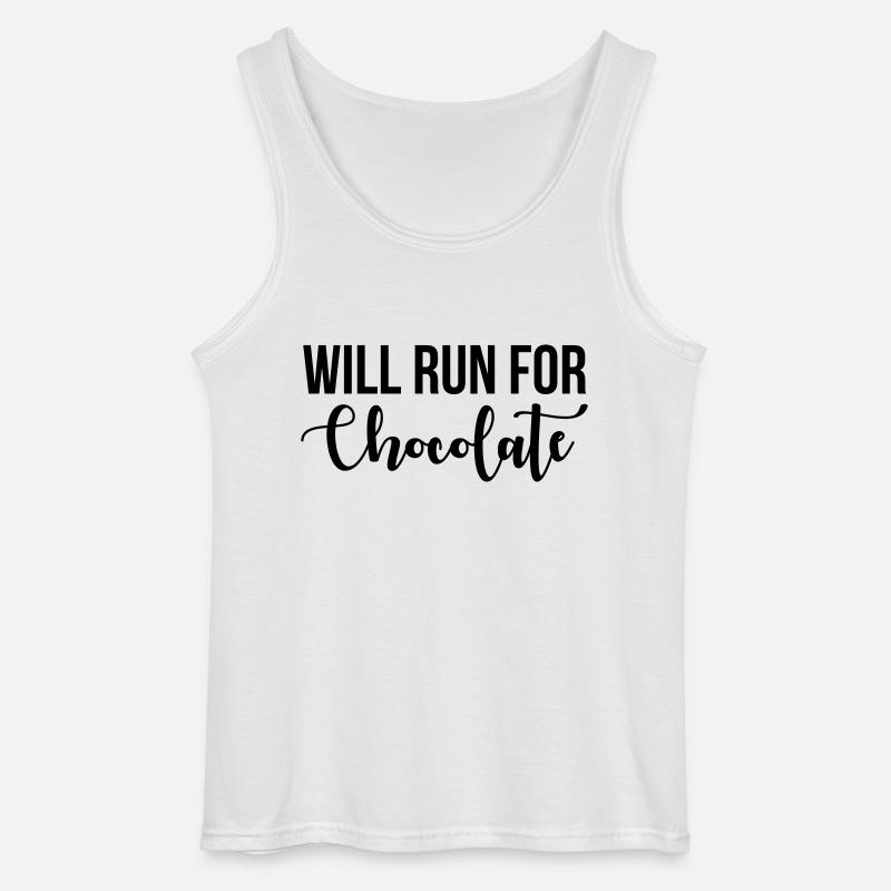 Will run for chocolate - Gildan Männer Tank Top - Weiß