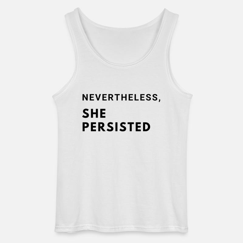 Nevertheless, she persisted - Gildan Männer Tank Top - Weiß