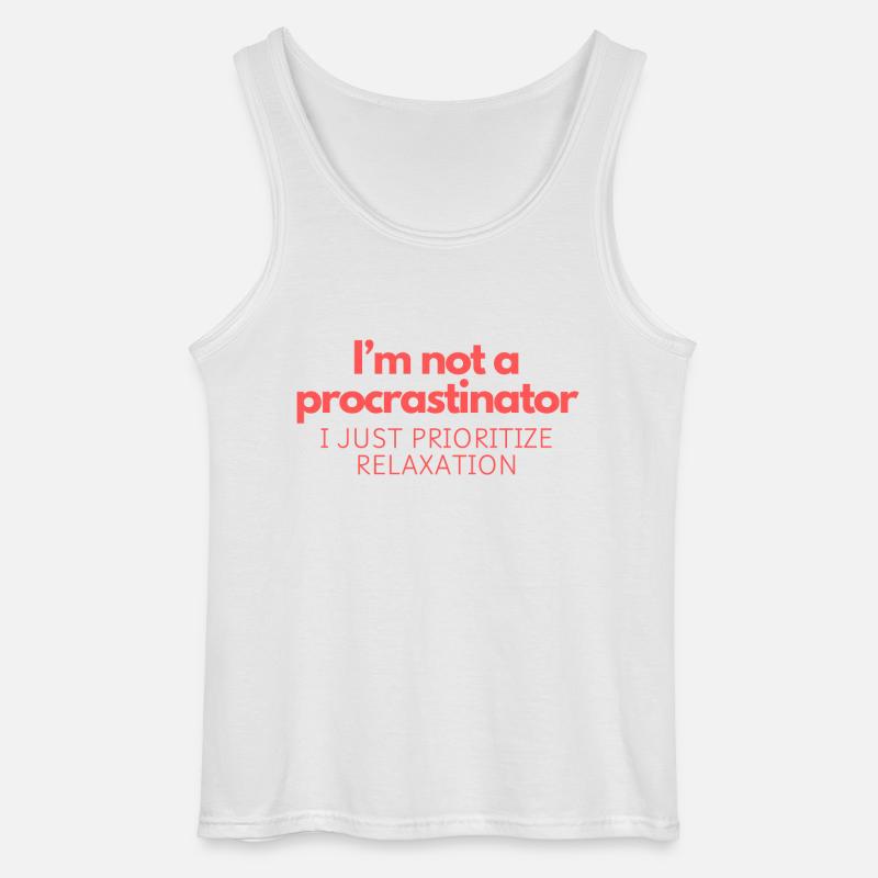 Non sono un procrastinatore - Canotta da uomo Gildan - bianco