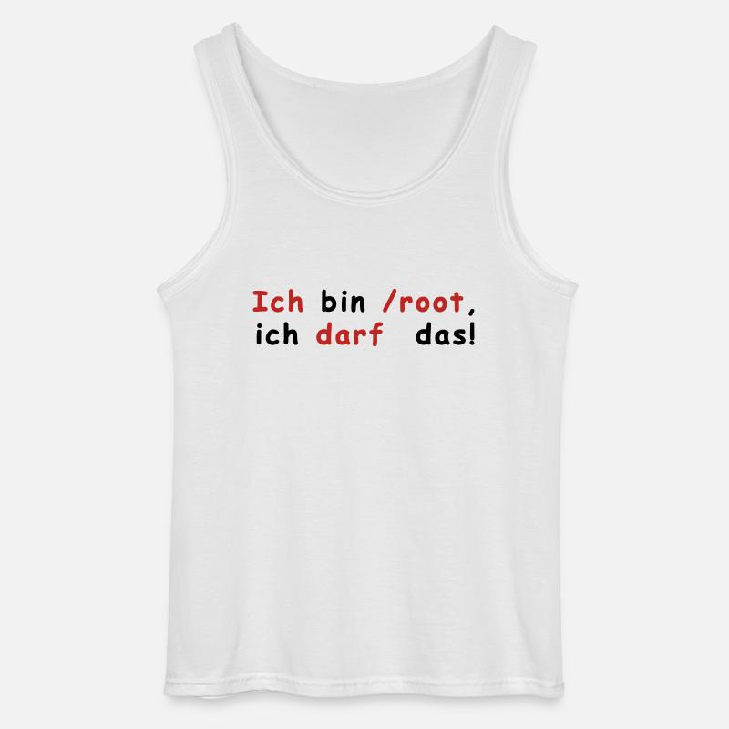 Root Linux - Gildan Männer Tank Top - Weiß