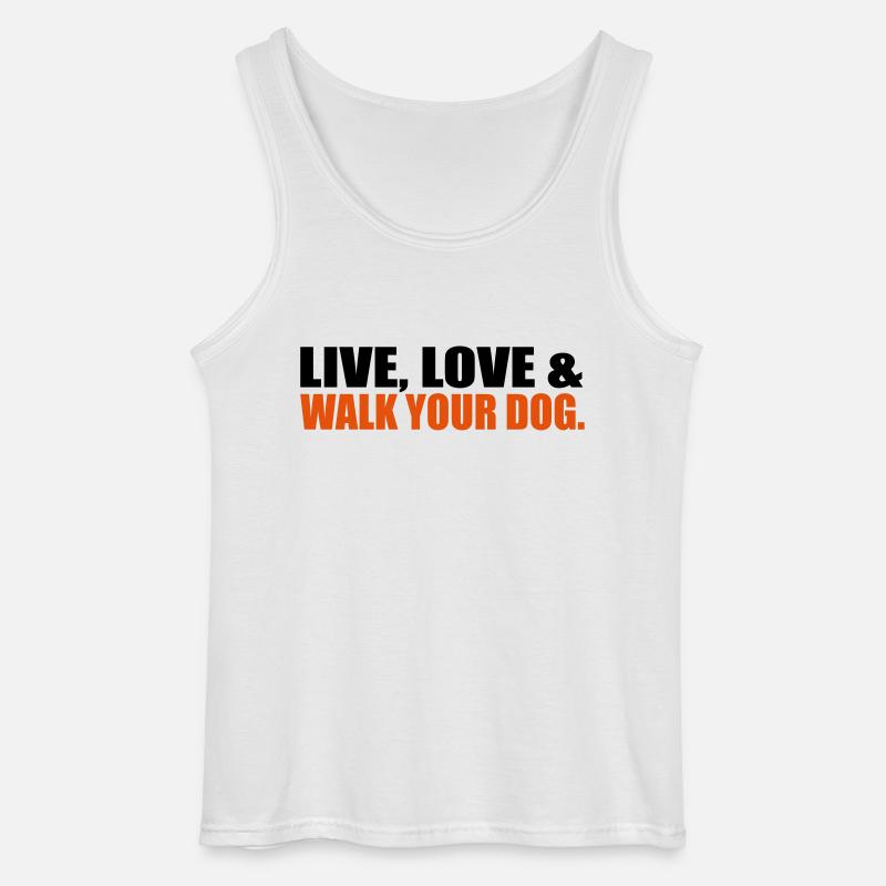 Hund - Gildan Männer Tank Top - Weiß