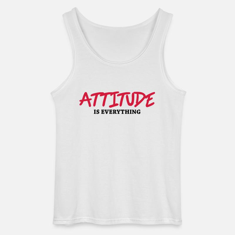Attitude is everything - Gildan Männer Tank Top - Weiß