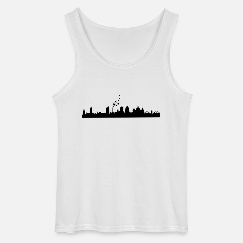 Leipzig Skyline - Gildan Männer Tank Top - Weiß