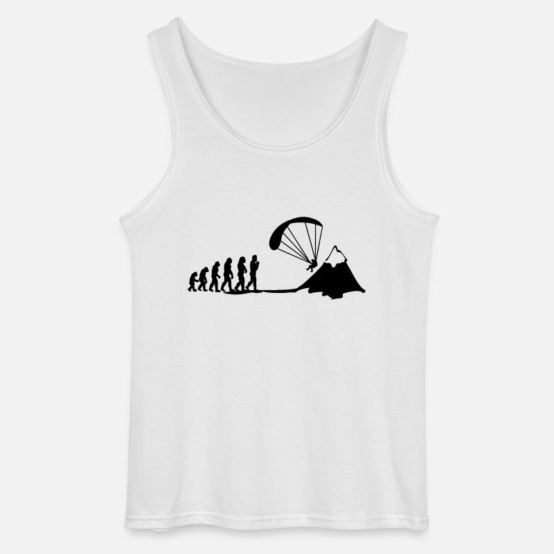 paragliding evolution - Gildan Men’s Tank Top - white