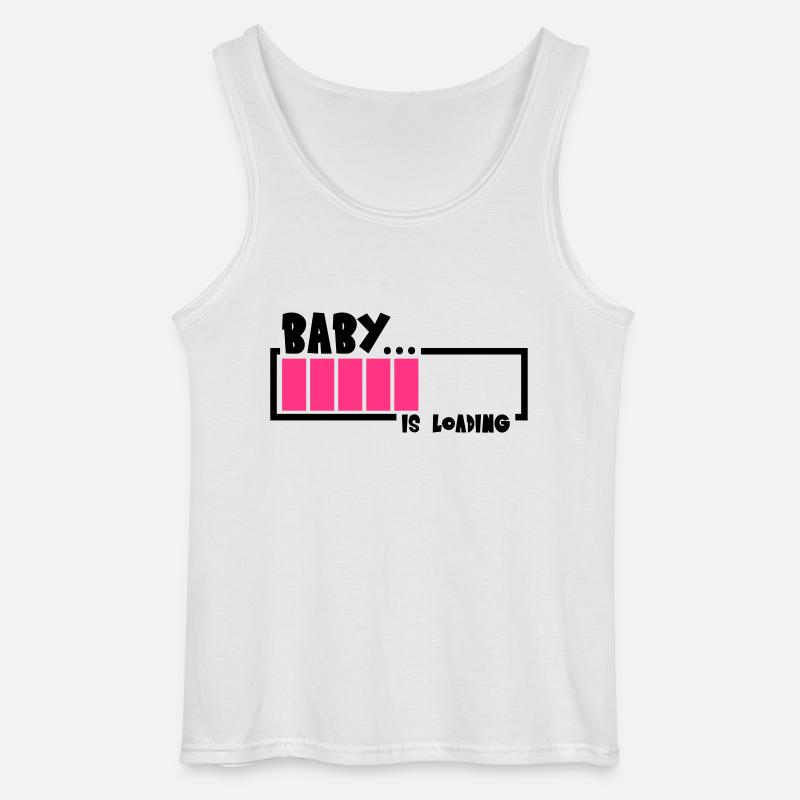 Baby Is Loading Design - Gildan Männer Tank Top - Weiß