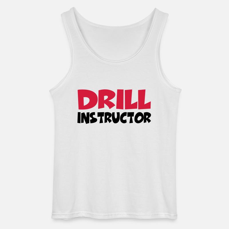 Drill Instructor - Gildan Männer Tank Top - Weiß