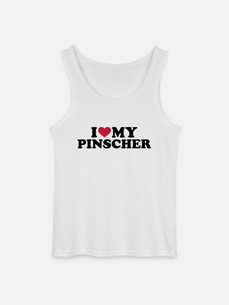 Pinscher - Gildan Männer Tank Top - Weiß