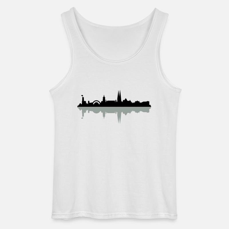 Skyline Bielefeld - Gildan Männer Tank Top - Weiß