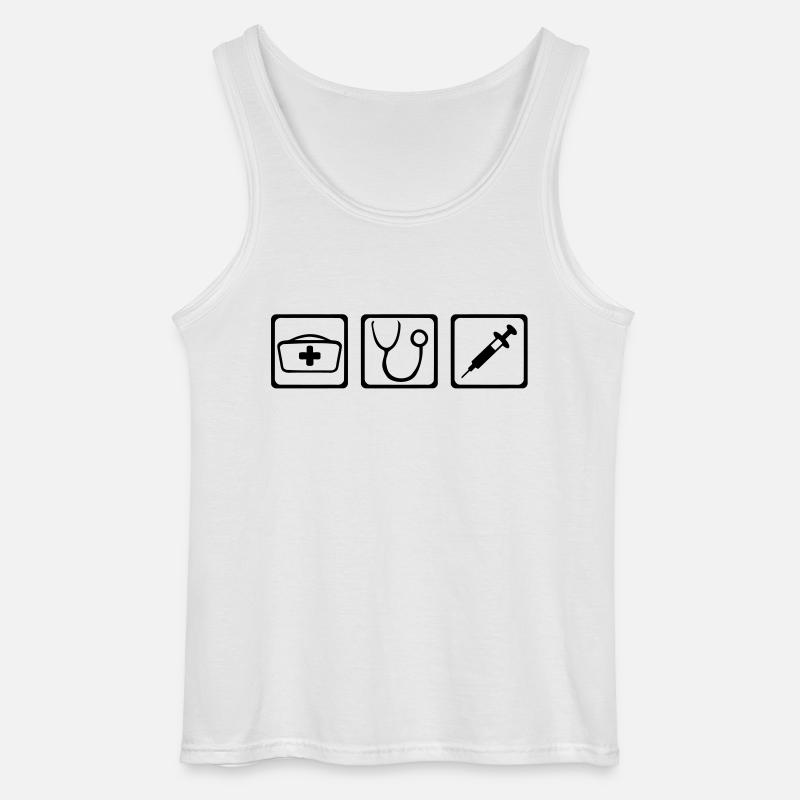 Krankenschwester Arzt - Gildan Männer Tank Top - Weiß