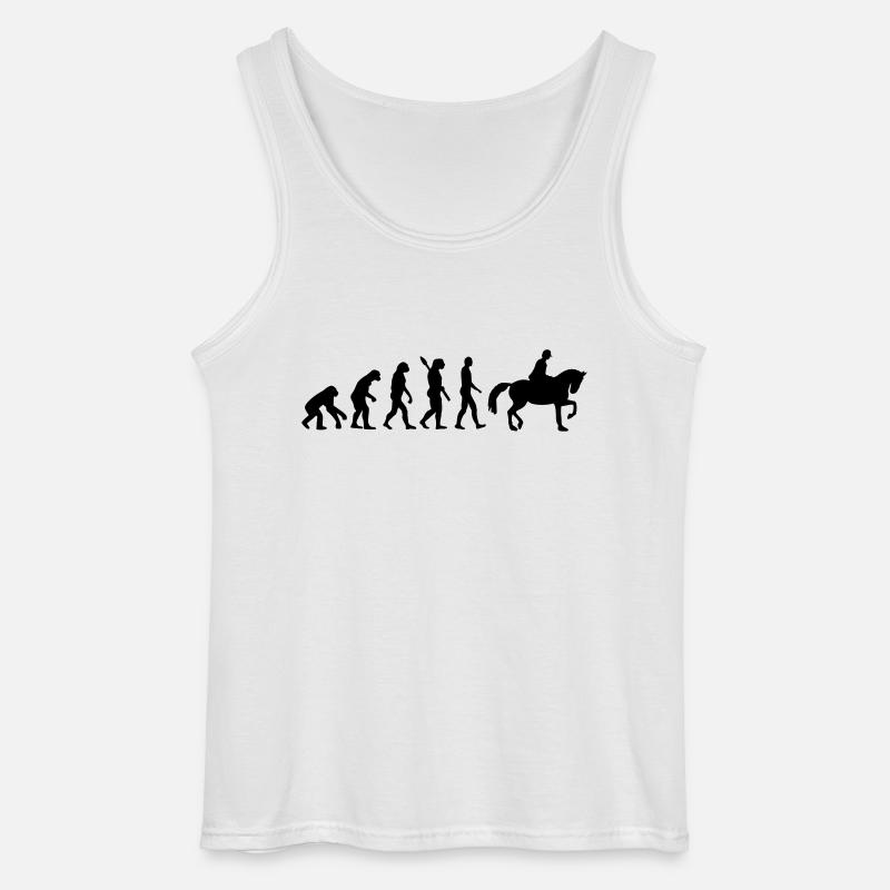 Evolution Riding horse - Gildan Men’s Tank Top - white