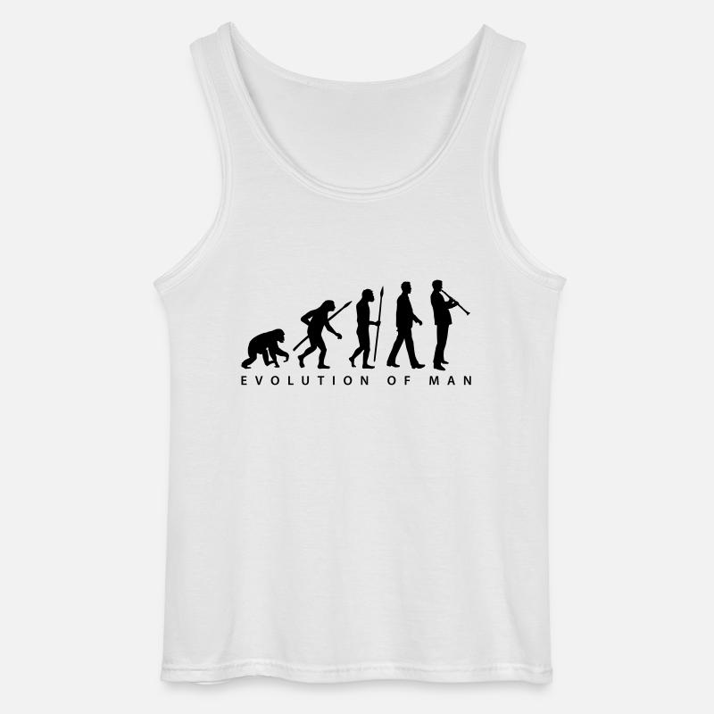 evolution_klarinette_spieler_082013_b_1c - Gildan Männer Tank Top - Weiß