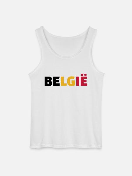 Belgie - Gildan Men’s Tank Top - white