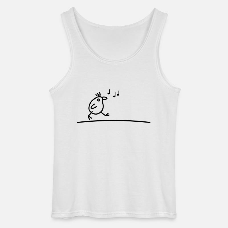 Singender Vogel - Gildan Männer Tank Top - Weiß