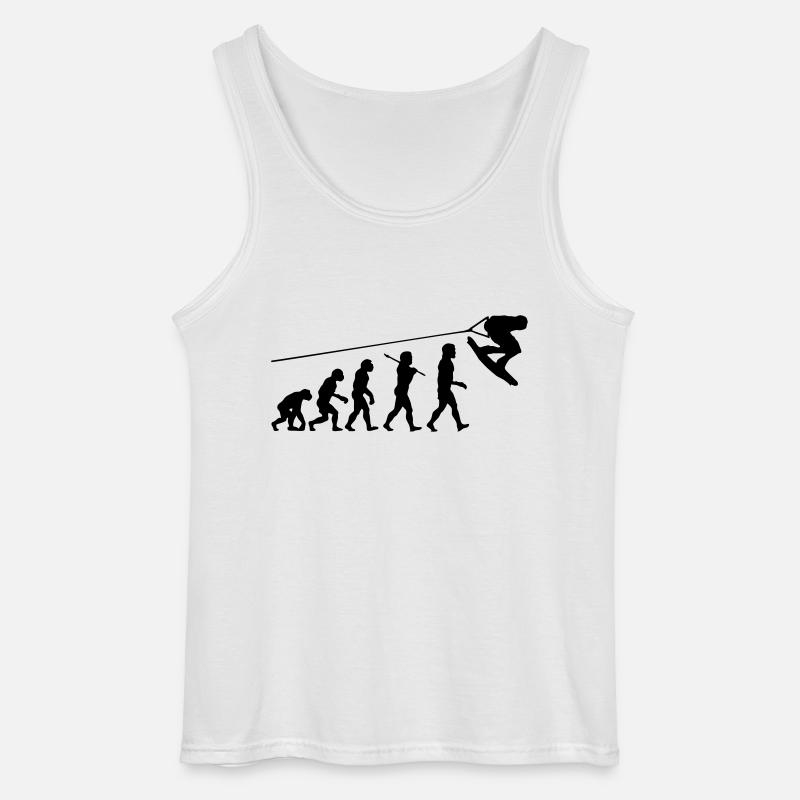 wa01 wakeboard evolution - Gildan Männer Tank Top - Weiß
