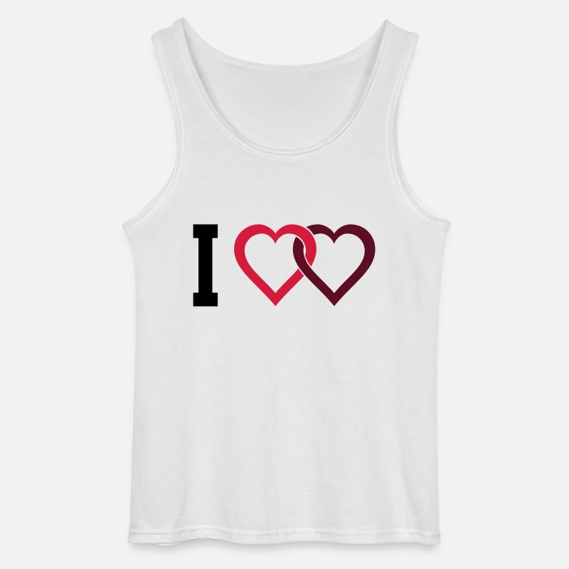 Jeg elsker - Gildan singlet for menn - hvit