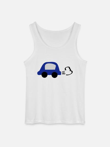 blue_car - Gildan Männer Tank Top - Weiß