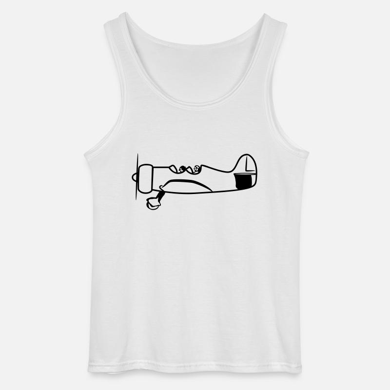 Propeller plane flying oldtimer - Gildan Men’s Tank Top - white