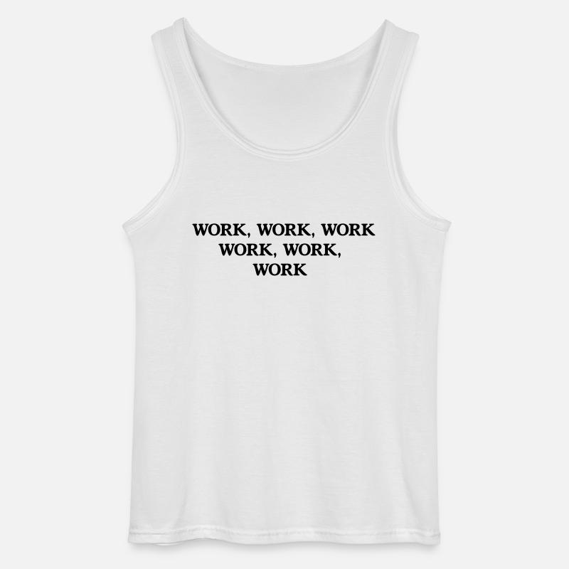 Work Work - Gildan Männer Tank Top - Weiß