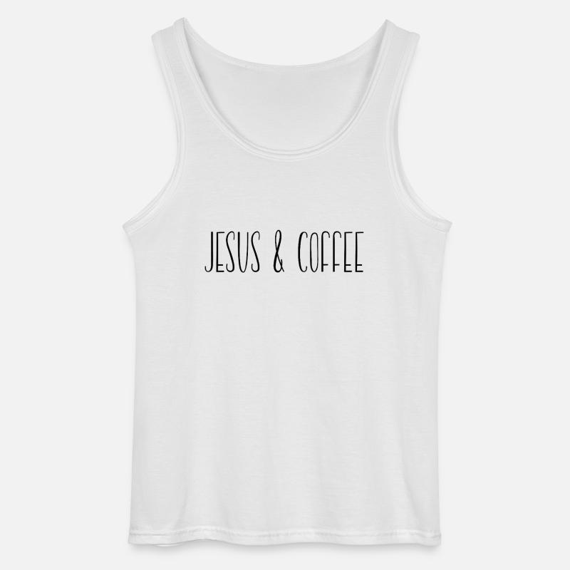Coffee Jesus - Gildan Männer Tank Top - Weiß