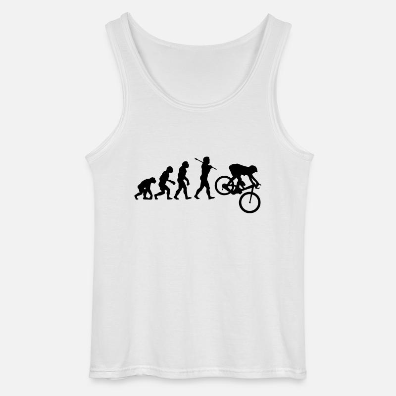 MTB Downhill Evolution - Gildan Men’s Tank Top - white