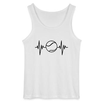 Tennis Pulse - Gildan Männer Tank Top - Weiß - Vorne - AI Model Male 185 dark (185cm)