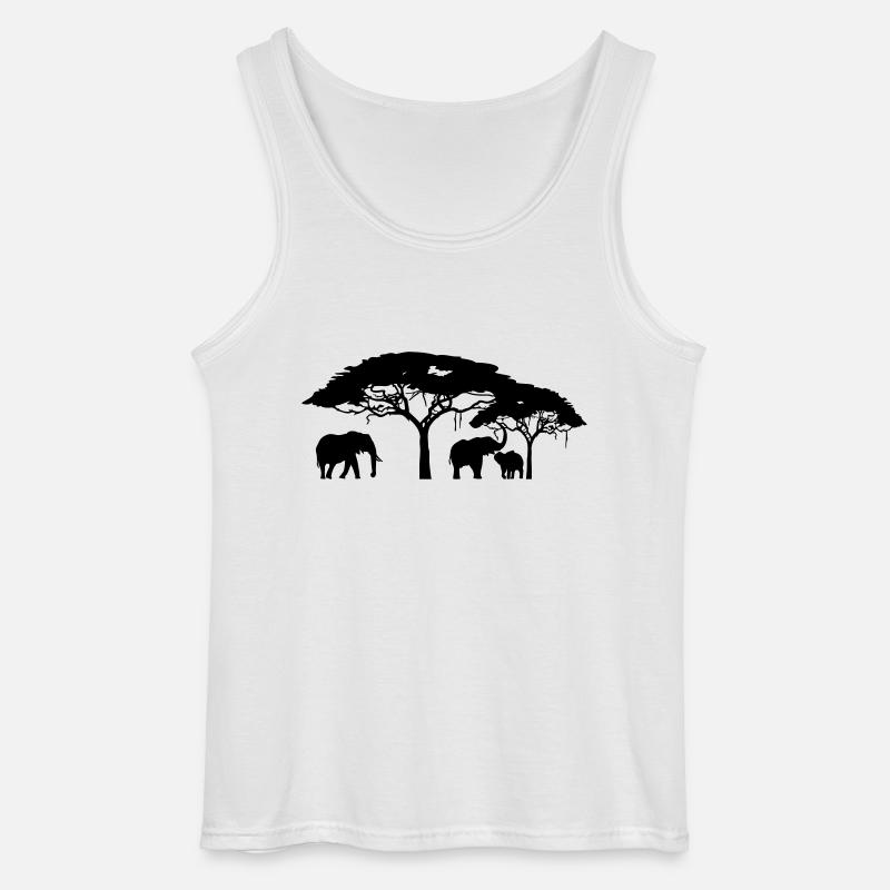 Steppe - Gildan Männer Tank Top - Weiß
